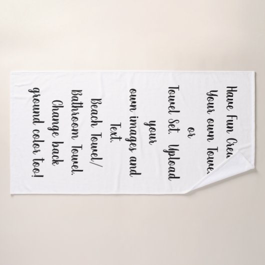 Creëer Uw eigen persoonlijke Gepersonaliseerd weg/ Badhanddoek (Badhanddoek)