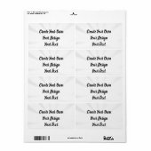 Creëer uw eigen persoonlijke gepersonaliseerde etiket (Full Sheet)