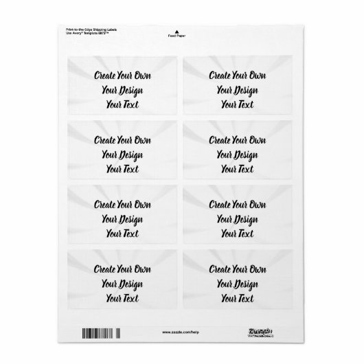 Creëer uw eigen persoonlijke gepersonaliseerde etiket (Full Sheet)