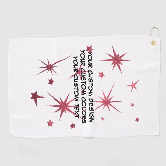 Creëer uw eigen persoonlijke gepersonaliseerde golfhanddoek (Horizontaal)