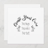 Creëer uw eigen persoonlijke gepersonaliseerde kaart (Voorkant / Achterkant)