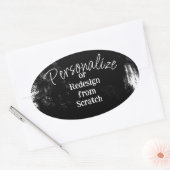 Creëer uw eigen persoonlijke gepersonaliseerde ovale sticker (Envelop)