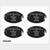 Creëer uw eigen persoonlijke gepersonaliseerde ovale sticker (Vel)