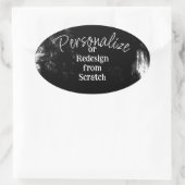 Creëer uw eigen persoonlijke gepersonaliseerde ovale sticker (Tas)