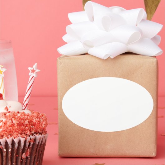 Creëer uw eigen persoonlijke gepersonaliseerde ovale sticker (Feest)