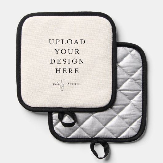 Creëer uw eigen persoonlijke gepersonaliseerde pannenlap (Voorkant / Achterkant)