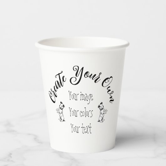 Creëer uw eigen persoonlijke gepersonaliseerde papieren bekers (Voorkant)