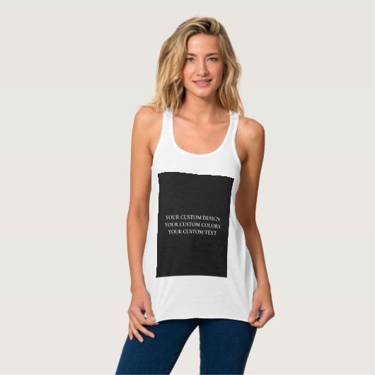 Creëer uw eigen persoonlijke gepersonaliseerde tanktop (Volledige Voorkant)