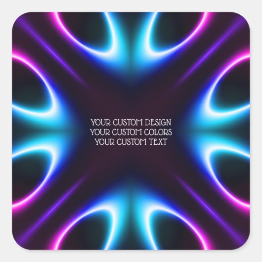 Creëer uw eigen persoonlijke gepersonaliseerde vierkante sticker (Voorkant)