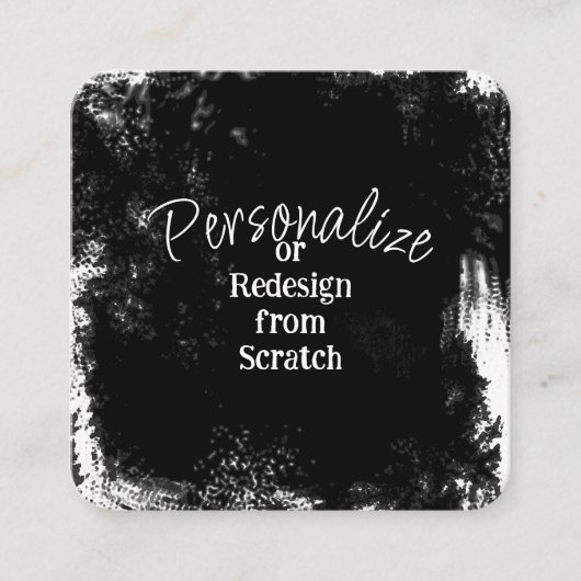 Creëer uw eigen persoonlijke gepersonaliseerde vierkante visitekaartje (Voorkant)