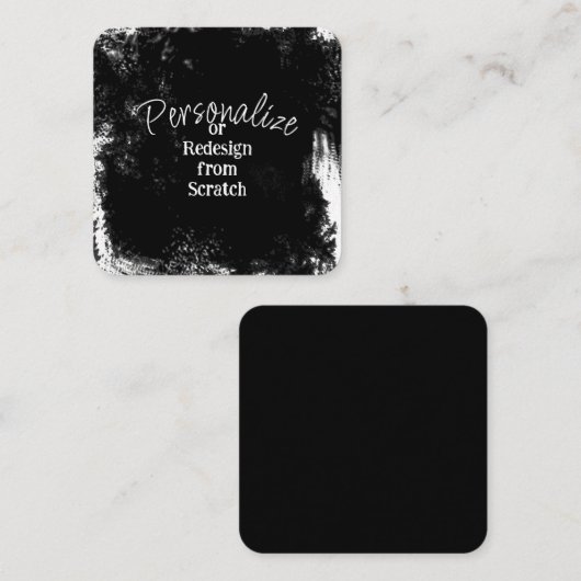 Creëer uw eigen persoonlijke gepersonaliseerde vierkante visitekaartje (Voorkant / Achterkant)