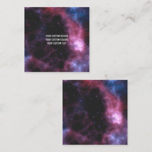 Creëer uw eigen persoonlijke gepersonaliseerde vierkante visitekaartje (Voorkant / Achterkant)