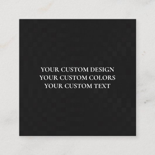 Creëer uw eigen persoonlijke gepersonaliseerde vierkante visitekaartje (Voorkant)