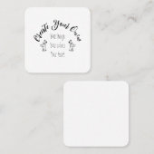 Creëer uw eigen persoonlijke gepersonaliseerde vierkante visitekaartje (Voorkant / Achterkant)