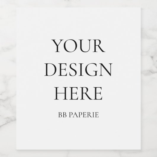 Creëer uw eigen persoonlijke gepersonaliseerde wijn etiket (Enkel label)