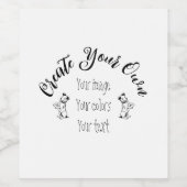 Creëer uw eigen persoonlijke gepersonaliseerde wijn etiket (Enkel label)