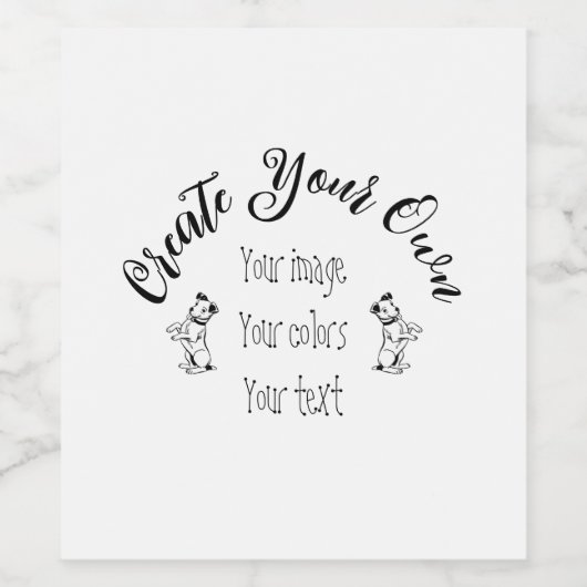 Creëer uw eigen persoonlijke gepersonaliseerde wijn etiket (Enkel label)