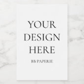 Creëer uw eigen persoonlijke gepersonaliseerde wijn etiket (Enkel label)