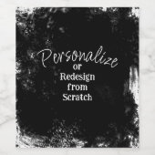 Creëer uw eigen persoonlijke gepersonaliseerde wijn etiket (Enkel label)