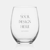 Creëer uw eigen persoonlijke gepersonaliseerde wijnglas zonder voet (Voorkant)