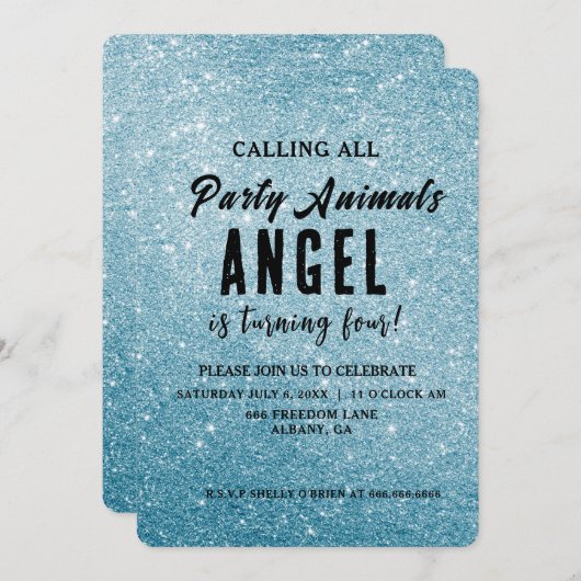 Creëer Uw eigen persoonlijke glitter Kaart (Voorkant / Achterkant)