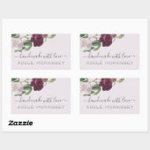 Creëer Uw eigen persoonlijke handgemaakte Floral Rechthoekige Sticker (Vel)