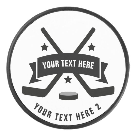 Creëer Uw eigen persoonlijke ijs Hockey Puck (Voorkant)