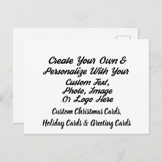 Creëer Uw eigen persoonlijke kerstKaart op maat Feestdagenkaart (Voorkant / Achterkant)