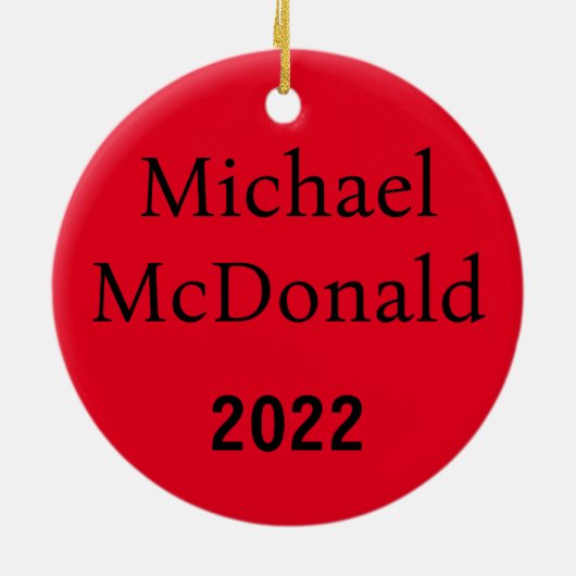 Creëer uw eigen persoonlijke kerstversiering keramisch ornament (Achterkant)