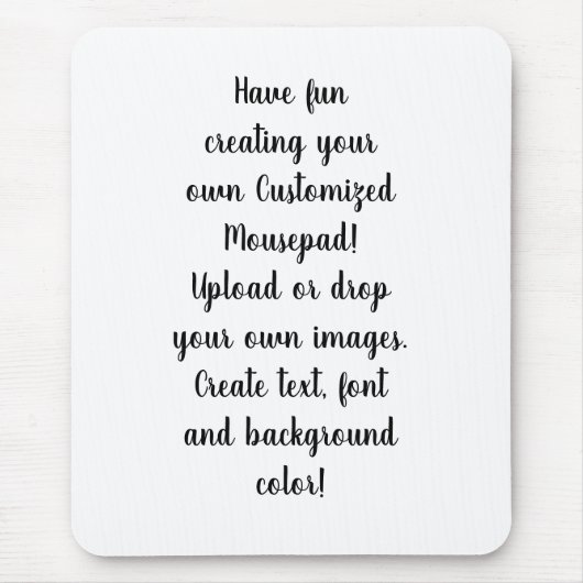 Creëer Uw eigen  persoonlijke Muismat (Voorkant)