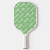 Creëer Uw eigen persoonlijke naam Groene Picklebal Pickleball Paddle (Voorkant)