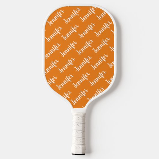 Creëer Uw eigen persoonlijke naam Oranje Pickleball Paddle (Achterkant)