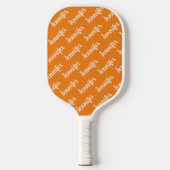Creëer Uw eigen persoonlijke naam Oranje Pickleball Paddle (Voorkant)