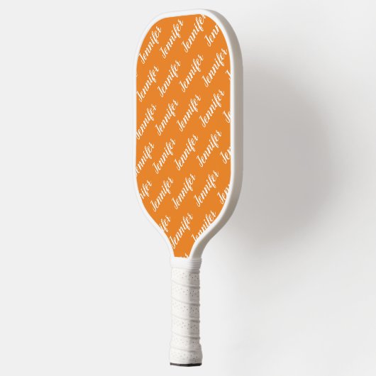 Creëer Uw eigen persoonlijke naam Oranje Pickleball Paddle (Links)