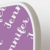 Creëer Uw eigen persoonlijke naam Paars Pickleball Paddle (Links Detail)