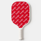 Creëer Uw eigen persoonlijke naam rood Pickleball Paddle (Voorkant)