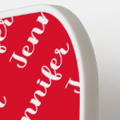 Creëer Uw eigen persoonlijke naam rood Pickleball Paddle (Links Detail)