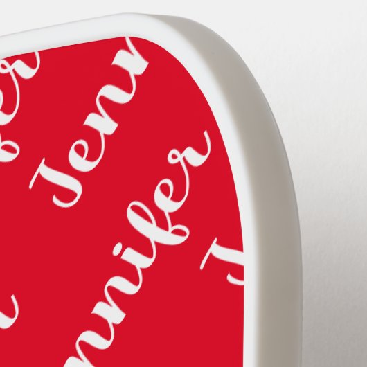 Creëer Uw eigen persoonlijke naam rood Pickleball Paddle (Links Detail)