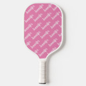 Creëer Uw eigen persoonlijke naam Roze Pickleball Paddle (Achterkant)