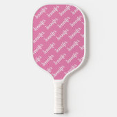 Creëer Uw eigen persoonlijke naam Roze Pickleball Paddle (Voorkant)