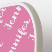 Creëer Uw eigen persoonlijke naam Roze Pickleball Paddle (Links Detail)