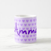 Creëer Uw eigen persoonlijke Paarse hartpatroon Koffiemok (Center)