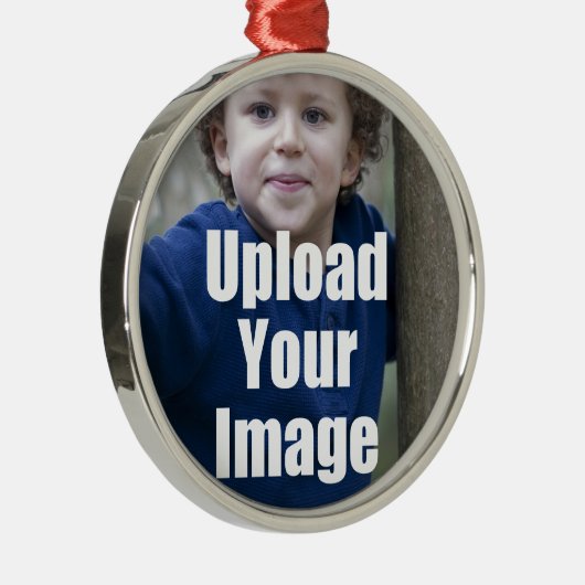 Creëer Uw eigen persoonlijke persoonlijke foto-Mok Metalen Ornament (Rechts)