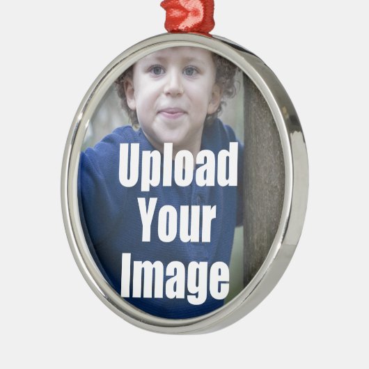 Creëer Uw eigen persoonlijke persoonlijke foto-Mok Metalen Ornament (Links)