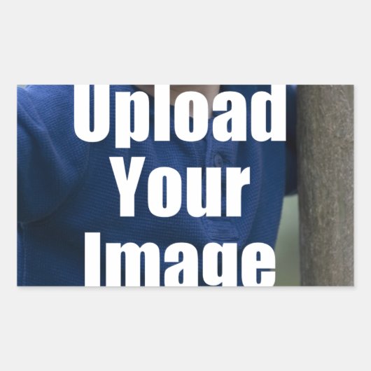 Creëer Uw eigen persoonlijke persoonlijke foto-Mok Rechthoekige Sticker (Voorkant)