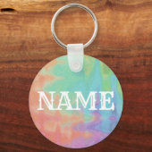 Creëer Uw eigen persoonlijke Rainbow Name Sleutelh Sleutelhanger (Voorkant)