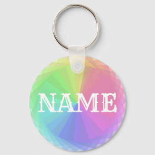 Creëer Uw eigen persoonlijke Rainbow Name Sleutelh Sleutelhanger