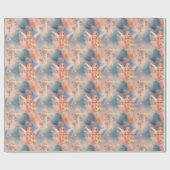 Creëer uw eigen perzik engel witte rozen cadeaupapier (Vlak)