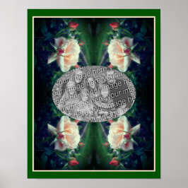 Creëer Uw eigen perzik Roos en knoppen Lijst Poster