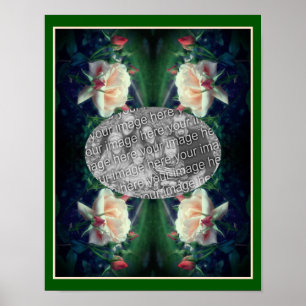 Creëer Uw eigen perzik Roos en knoppen Lijst Poster